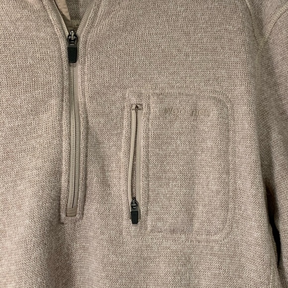 Mens Woolrich Angler Pullover Jacket oatmeal L - Picture 2 of 8